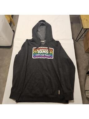 Van's Men's Size M Hoodie Off The Wall Rainbow Black